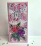 Handmade Just For You Floral DL Card