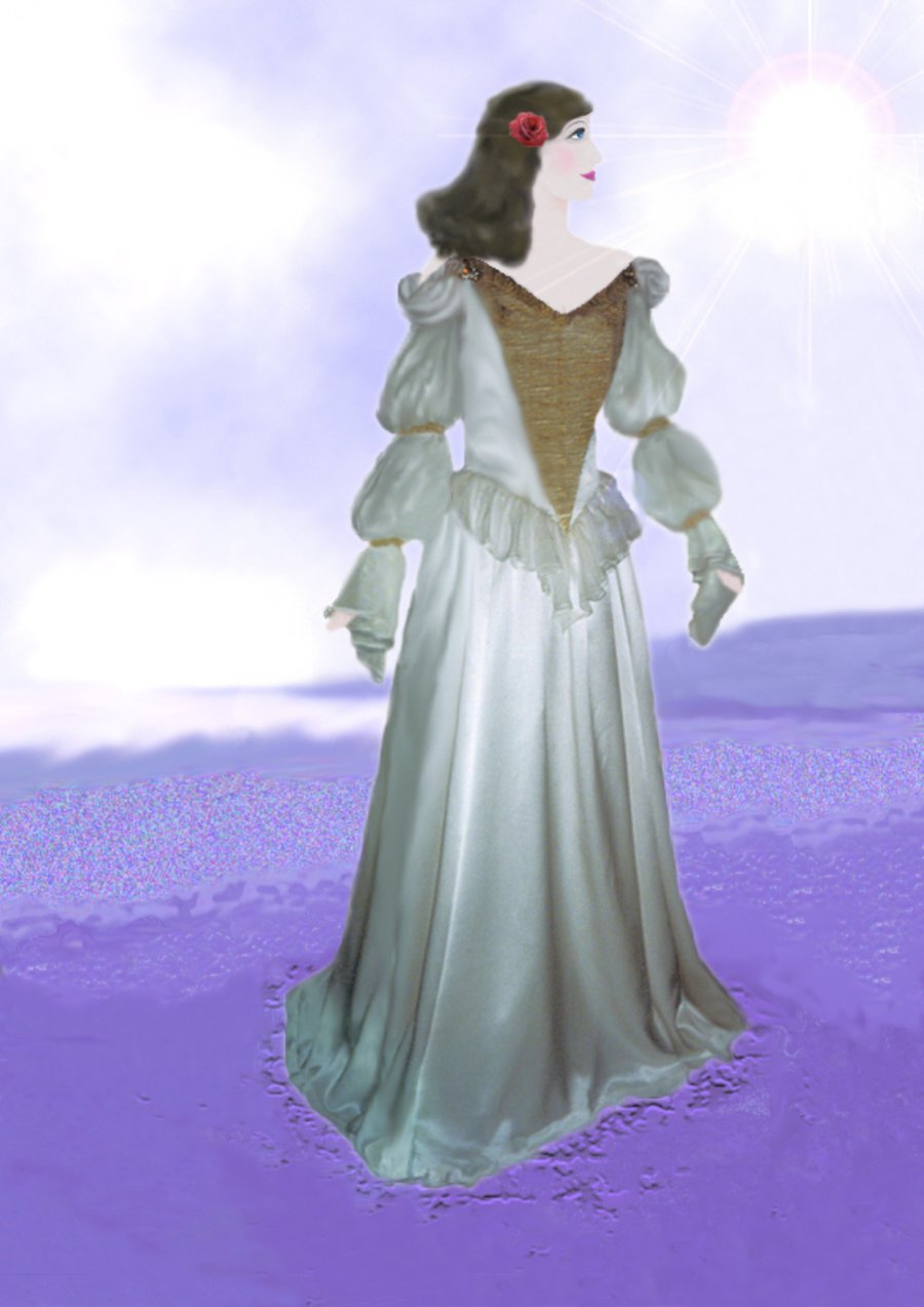 Lady on the Lake giclee print, fairytale dress picture, myth, boho bridal dress