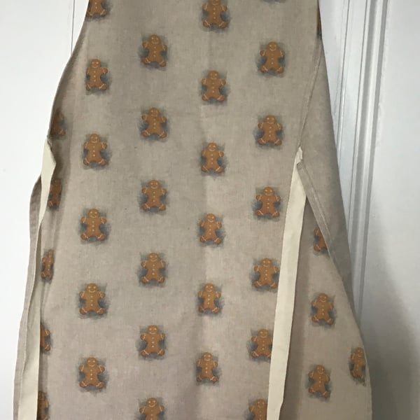 Christmas Apron, Cotton, linen look with Various Seasonal Prints. Fabulous Gift.