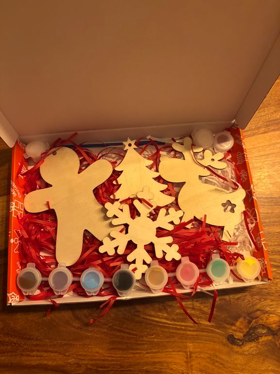 Christmas wooden decoration craft set