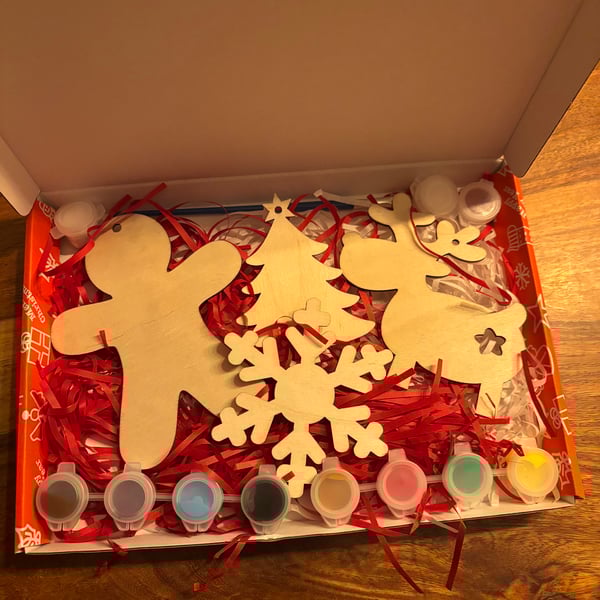 Christmas wooden decoration craft set