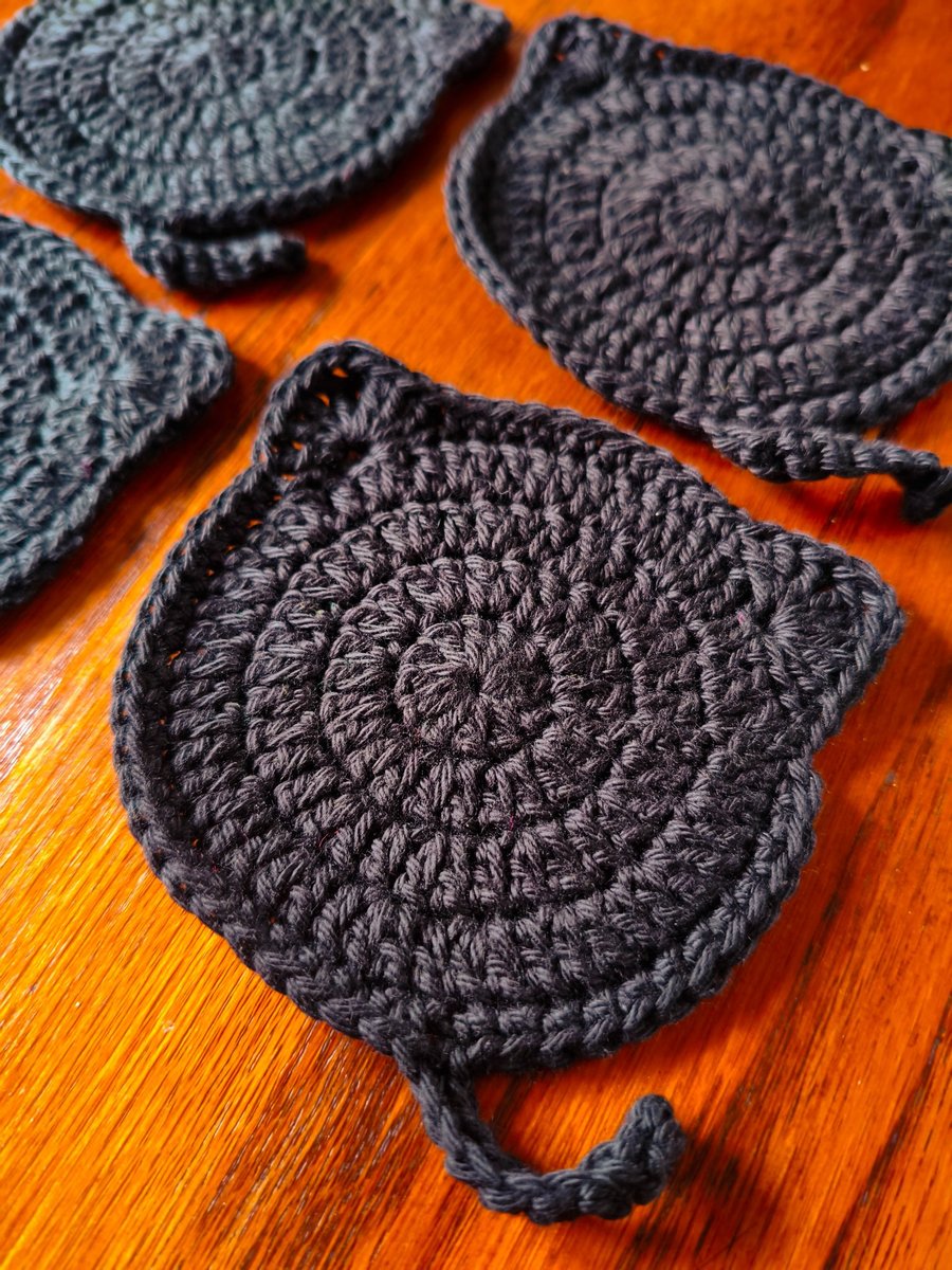 Crocheted Kitten Coaster