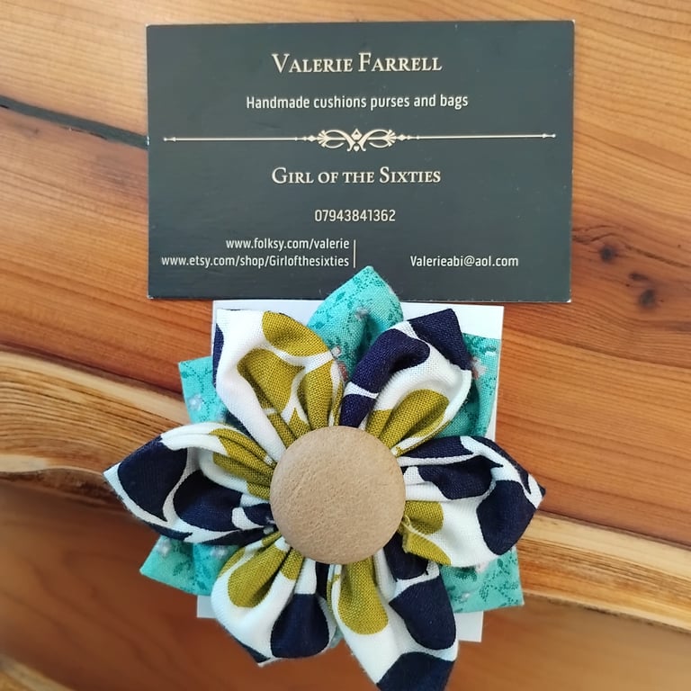 Fabric  Flower Brooch
