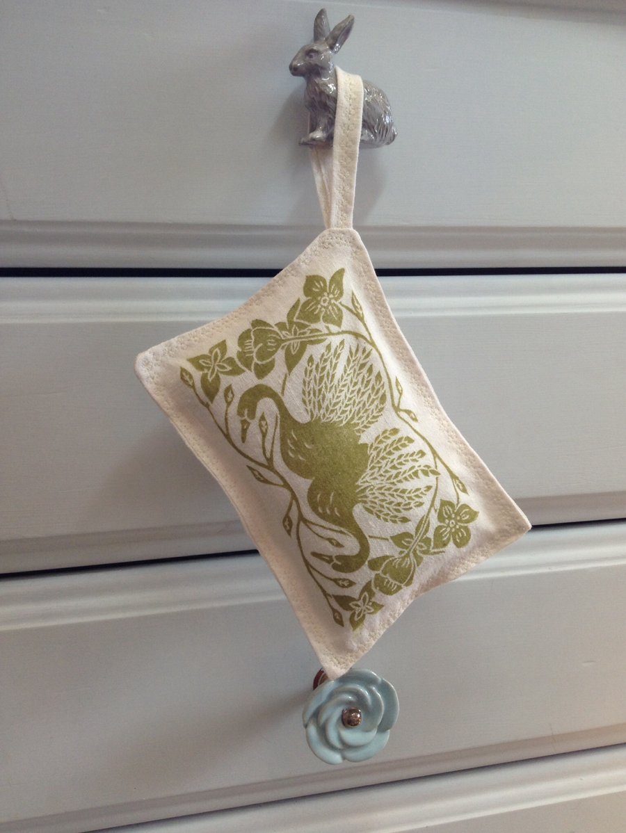 Hand Printed Lavender Sachet