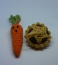 Crochet mince pie and carrot decoration set.  - Image 7