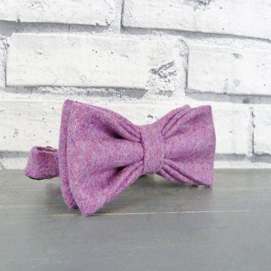 Yorkshire Tweed Bow Tie - Dusky Pink Twill