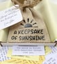 Sunshine Quote Keepsake Bag, 31 Quotes, Positive Uplifting Pick Me Up Wellness