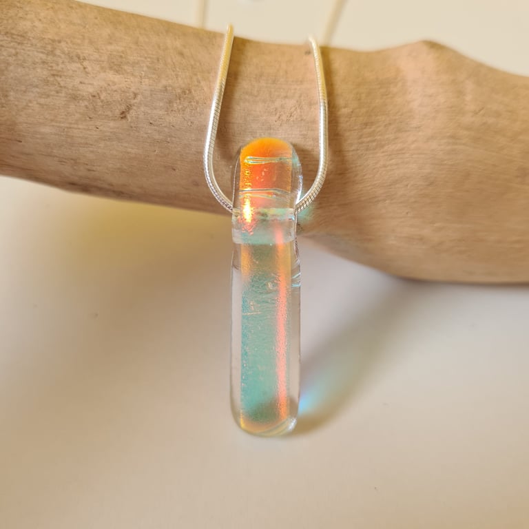 Fused glass 'pillow' pendant