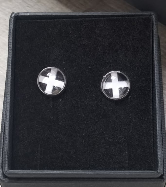 St Piran's Cornish flag studs