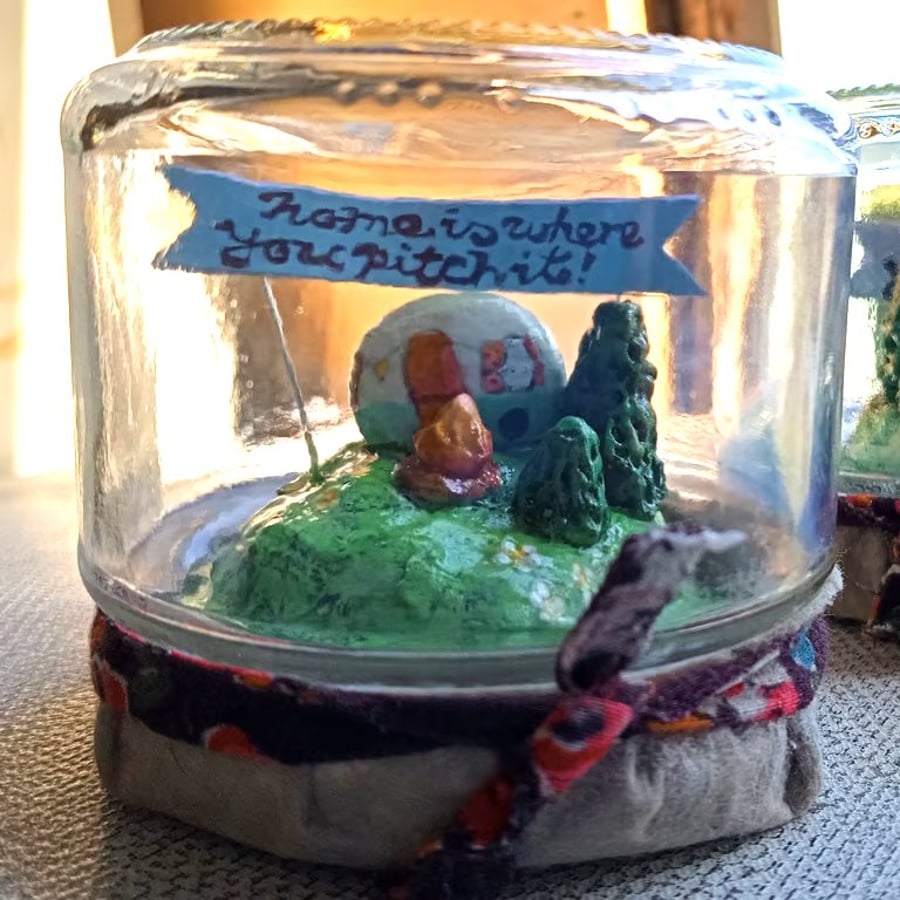 Upcycled caravan holiday terrarium 