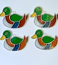 Stained Glass Mallard Duck Suncatcher - Handmade Hanging Window Decoration