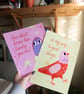 Set of 2 Retro Pigeon Poster. Cute Positive Affirmation Poster. - Image 4