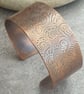 Copper cuff bracelet,  Spiral pattern, 7th anniversary gift, Beach lover gift - Image 5