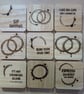 Hand-Burned Wooden Drinks Coaster - Funny Pyrography Gift