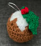 Christmas crochet bauble pudding - Image 1