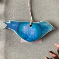 Ceramic handmade  hanging bird