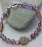 Rutilated Quartz & Czech glass bead bracelet  - Image 1
