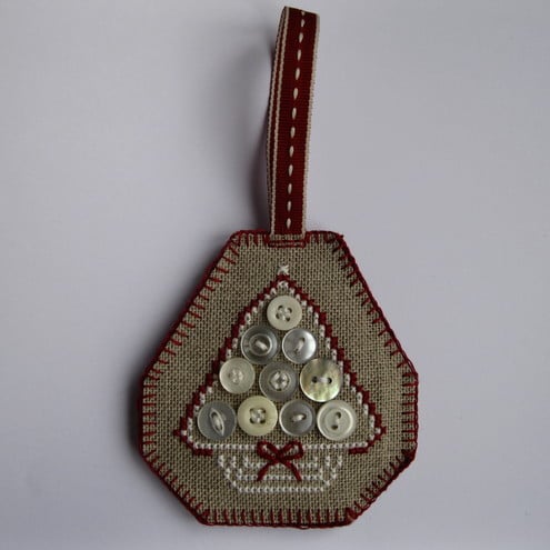 SALE - Scandinavian Red Hanging Christmas Decoration