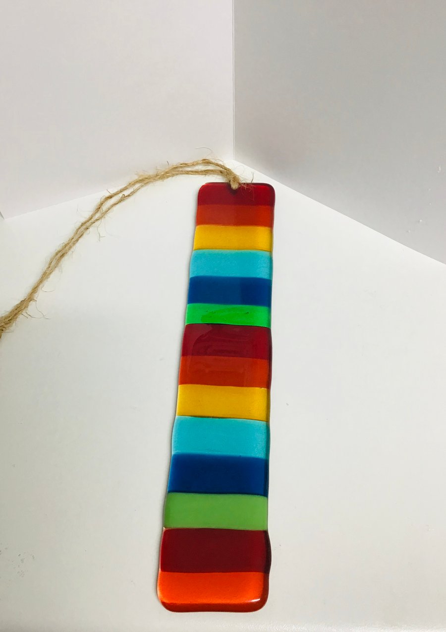 Fused glass rainbow suncatcher 