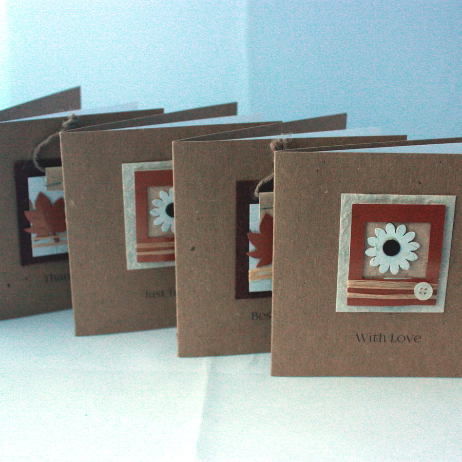 Pack of 4 multi purpose greetings cards