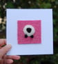 Sheep needle felt wool card, Easter card, birthday card, get well card - Image 2