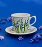 Bluebell Cup and Saucer - Hand Painted - Image 1
