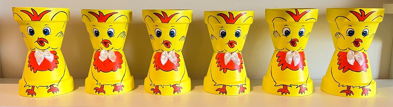 Mini chicks - hand painted 