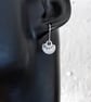 Small sterling silver drop earrings on handmade hooks - Image 3