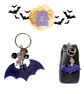 Resin Bat Shaped Bag Charm - Purple