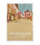 Tea Towel Horsham West Sussex abstract ART fabric  (1)