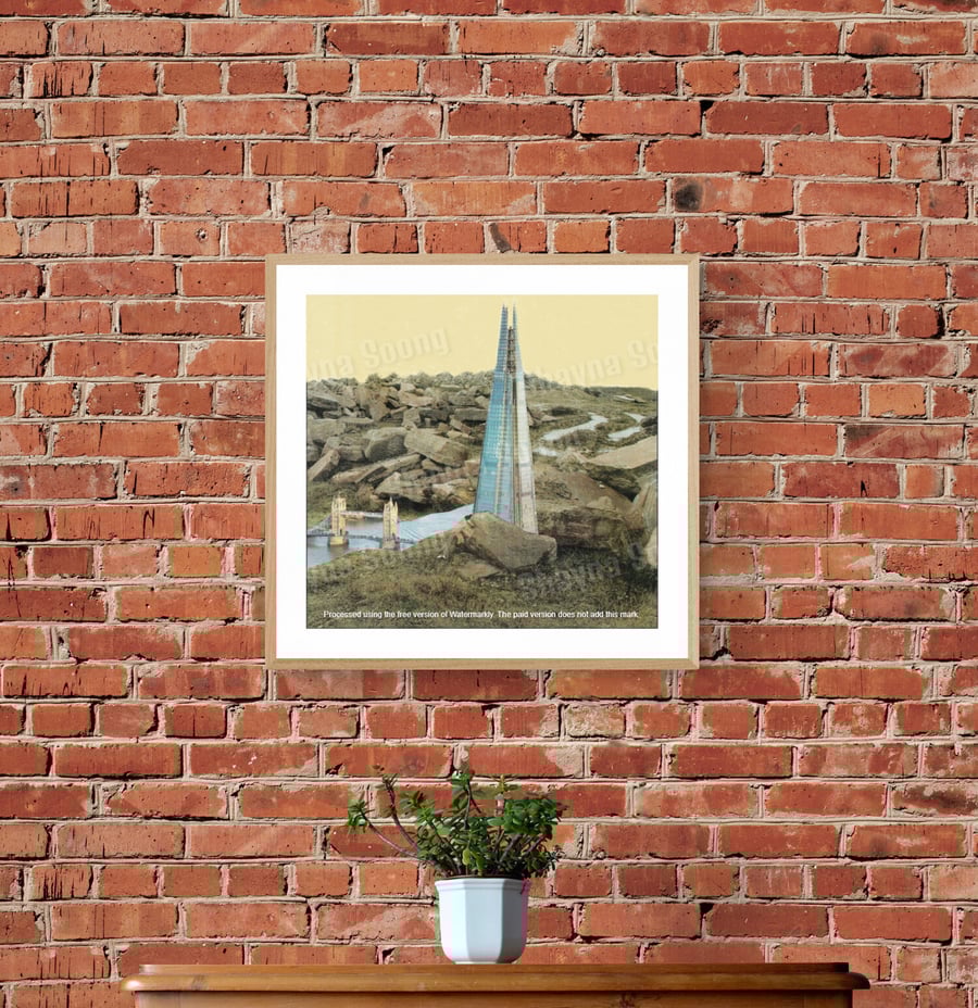 'Remnants' print of handmade collage