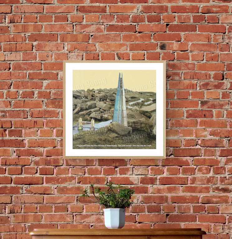 'Remnants' print of handmade collage