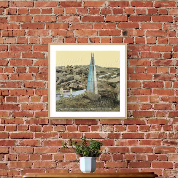 'Remnants' print of handmade collage