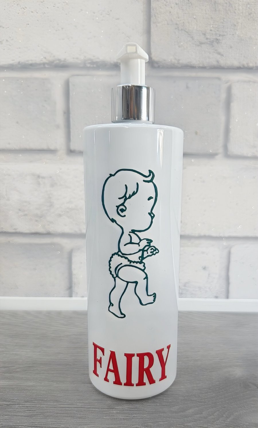 Retro White Washing Up Liquid Soap Dispenser 