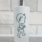 Retro White Washing Up Liquid Soap Dispenser 