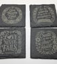 Engraved Slate Coasters Set of 4 - Inspirational Bible Verses 10x10cm Handmade G