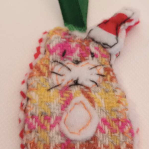 Cat Tweed Christmas tree decoration 