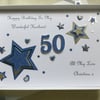 Personalised Handmade Birthday Card Husband Dad  Son 50th 40th 60th 70th Any Age