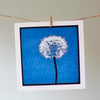 'Dent De Lion' dandelion greetings card