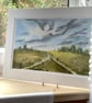 Handpainted Original Watercolour Art - Sunny Field - Image 5