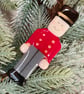 Toy Soldier - Handmade Fused Glass Christmas Tree Decoration