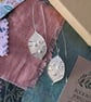 Silver Honesty Seed Pod Handmade Earrings - Image 6