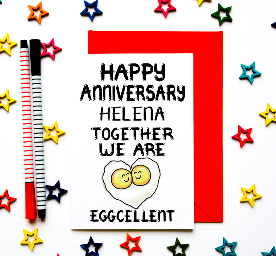 Personalised Funny Wedding Anniversary Card For Husband, Wife, Him, Her