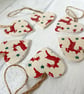 Small Wooden Emma Bridgewater Designs Christmas Tree Decorations Set of 6 - Image 4