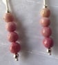Rhodochrosite & Sterling Silver Earrings - Image 4