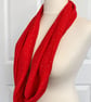Red with Gold Speckles Infinity Scarf, 100% cotton  - Image 4