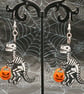 Trick or Treat T-Rex Halloween Dinosaur Earrings