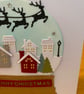 Handmade Christmas Card – Merry Christmas Snow Globe Scene - Image 3