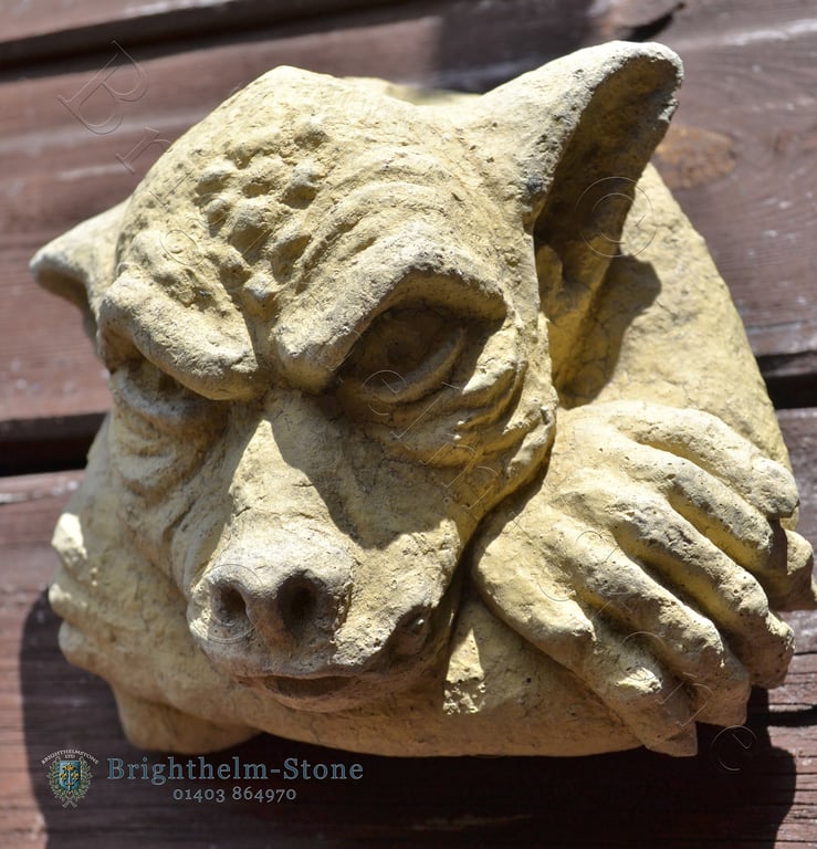 Gargoyle Face Plaque