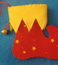 Handmade Elf Boot Gift Bag Hanging